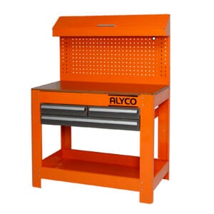Mesa de trabajo ALYCO ORANGE METALICA TRES CAJONES Y PANEL - 170798