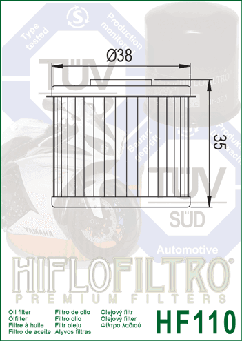 Filtro de aceite Hiflofiltro HF-110 - HF-110 - Imagen 5