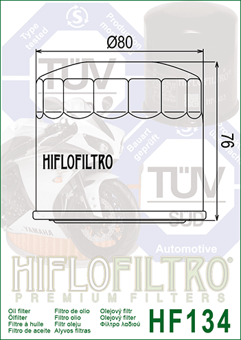 Filtro de aceite Hiflofiltro HF-134 - HF-134 - Imagen 5