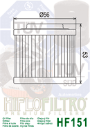 Filtro de aceite Hiflofiltro HF-151 - HF-151 - Imagen 5