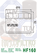 Filtro de aceite Hiflofiltro HF-160 - HF-160 - Imagen 5