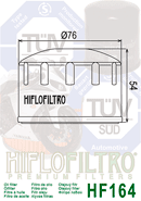 Filtro de aceite Hiflofiltro HF-164 - HF-164 - Imagen 5