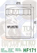 Filtro de aceite Hiflofiltro HF-171B - HF-171B - Imagen 5