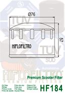 Filtro de aceite Hiflofiltro HF-184 - HF-184 - Imagen 5