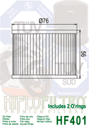Filtro de aceite Hiflofiltro HF-401 - HF-401 - Imagen 5