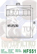 Filtro de aceite Hiflofiltro HF-551 - HF-551 - Imagen 5