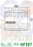 Filtro de aceite Hiflofiltro HF-557 - HF-557 - Imagen 5