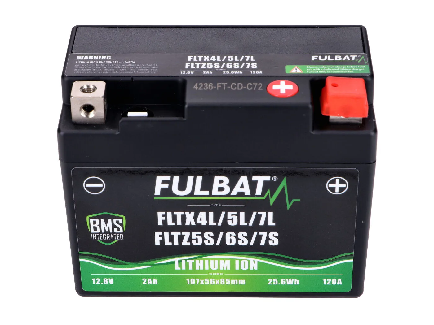 Batería de moto FULBAT FLTX4L/5L/7L-FLTZ5S/6S/7S  ION-LITIO CCA.120A - 560635