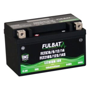 Batería de moto FULBAT FLTX7A/9/12/14-FLTZ10S/12S/14S ION-LITIO CCA.300A - 560625