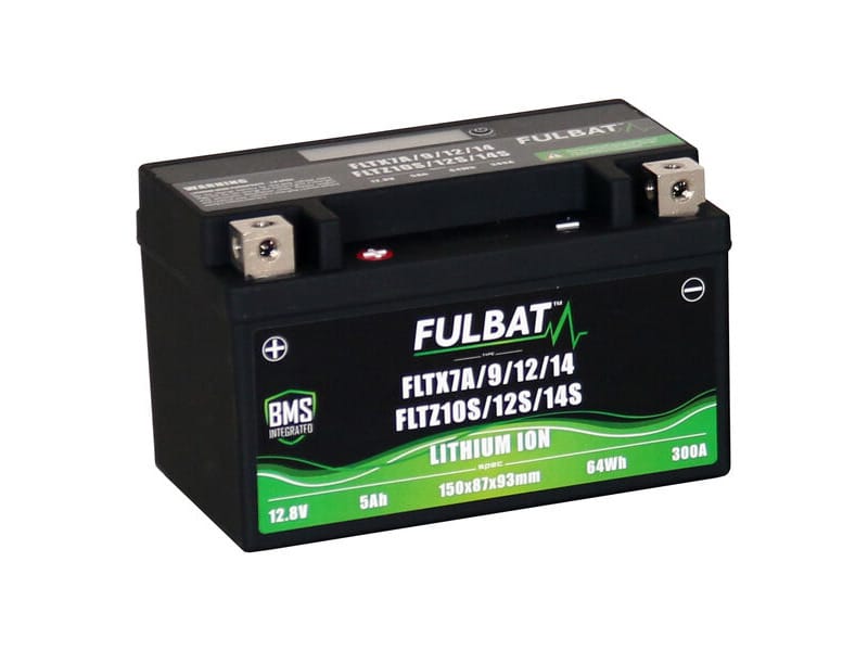 Batería de moto FULBAT FLTX7A/9/12/14-FLTZ10S/12S/14S ION-LITIO CCA.300A - 560625