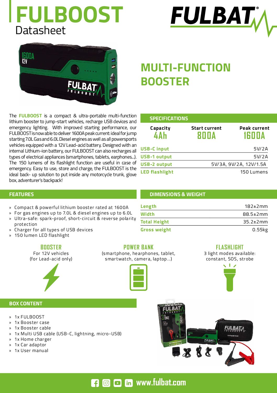 Arrancador batería FULBAT FULBOOST LITIO 1600A - 750553 - Imagen 4